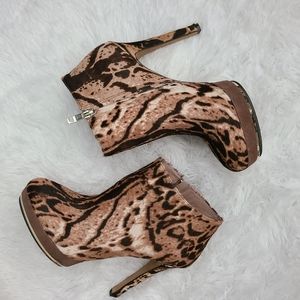 Vince Camuto Mixed Leopard Platform Boots